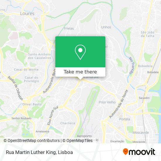 Rua Martin Luther King mapa