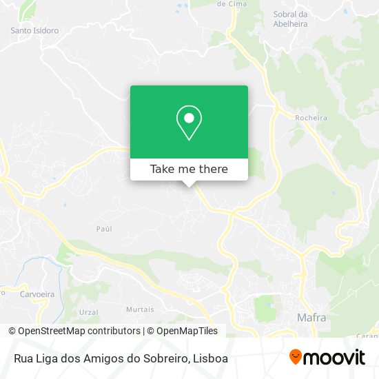 Rua Liga dos Amigos do Sobreiro map
