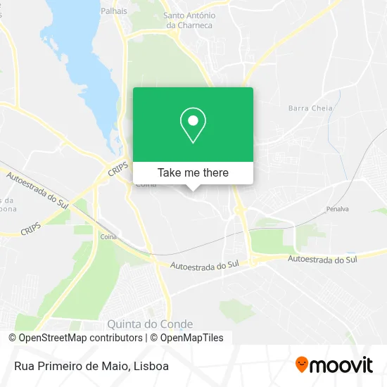 Rua Primeiro de Maio map