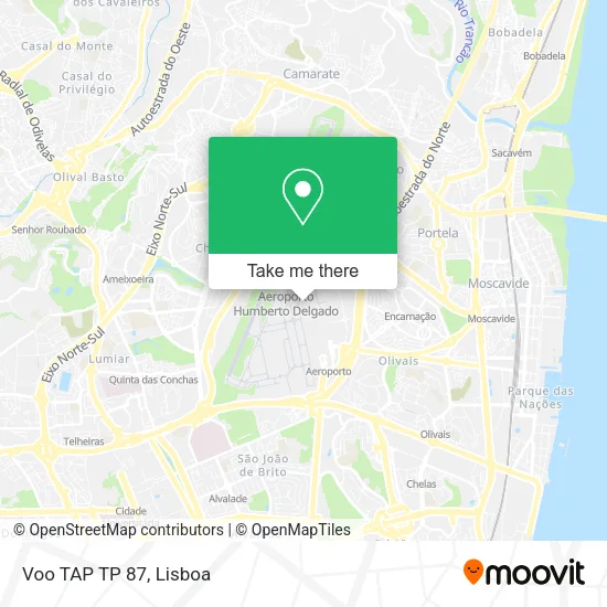 Voo TAP TP 87 map