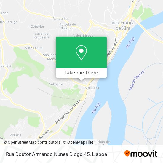 Rua Doutor Armando Nunes Diogo 45 map