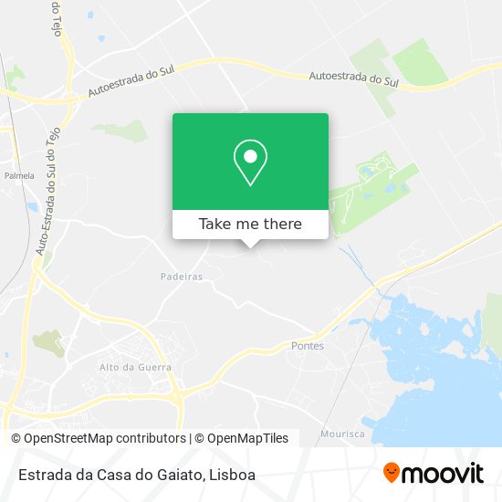 Estrada da Casa do Gaiato mapa