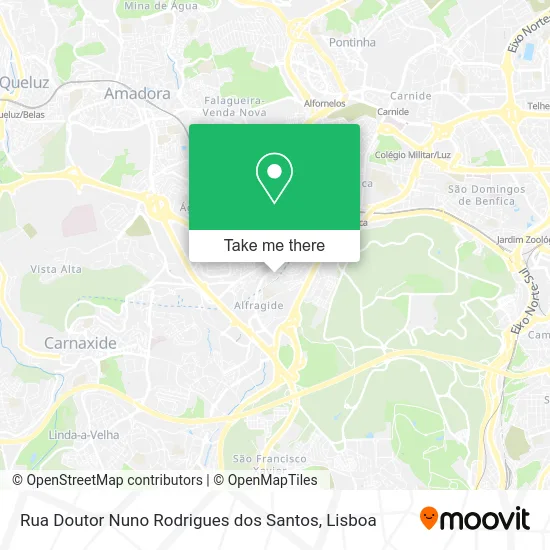 Rua Doutor Nuno Rodrigues dos Santos map