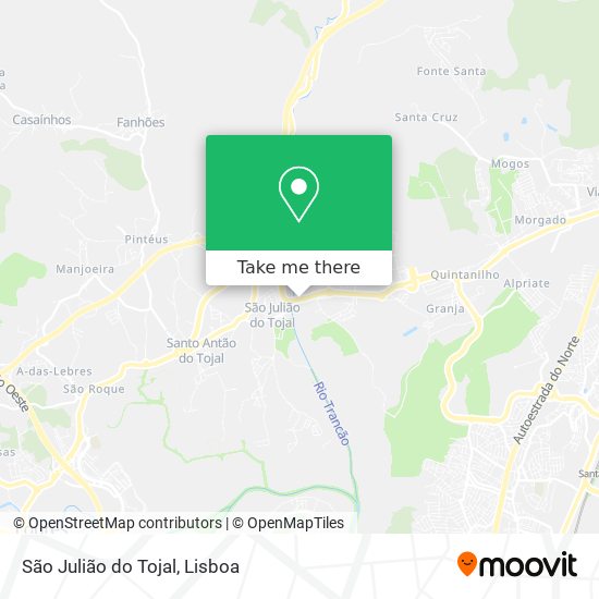 São Julião do Tojal map