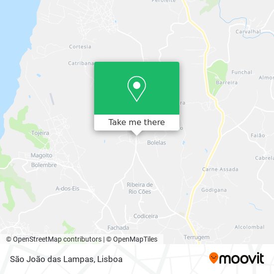 São João das Lampas mapa