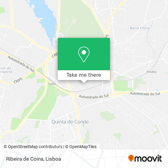 Ribeira de Coina mapa