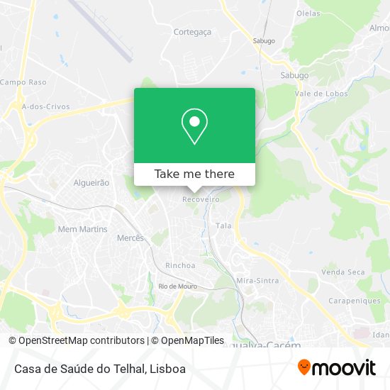 Casa de Saúde do Telhal map