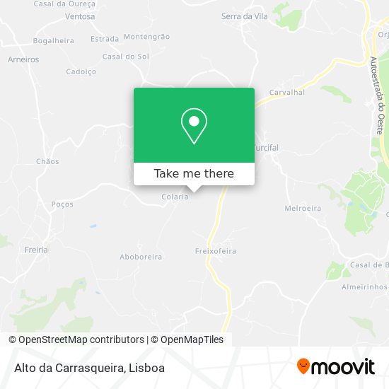 Alto da Carrasqueira mapa