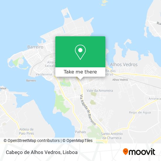 Cabeço de Alhos Vedros mapa