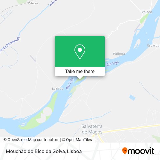 Mouchão do Bico da Goiva mapa