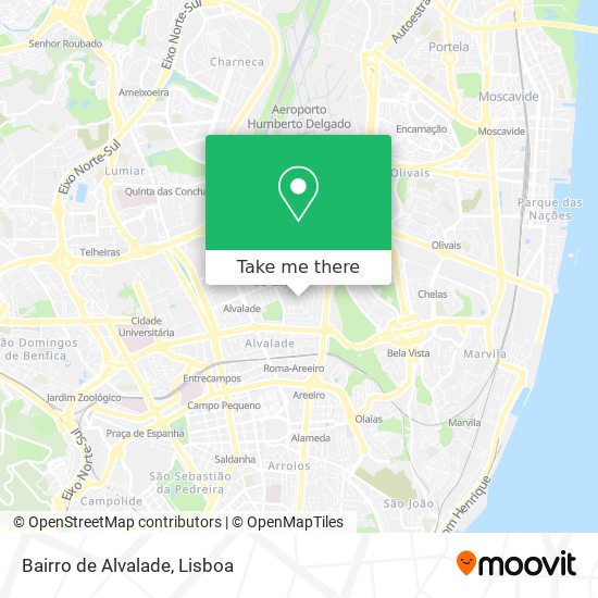 Bairro de Alvalade mapa