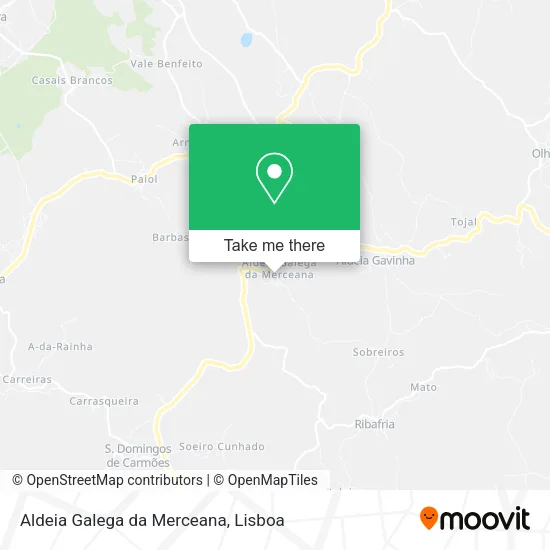 Aldeia Galega da Merceana map