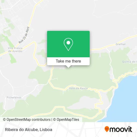 Ribeira do Alcube map