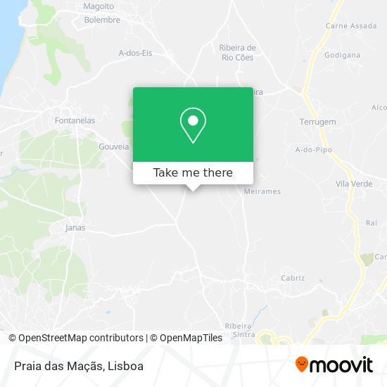 Praia das Maçãs mapa