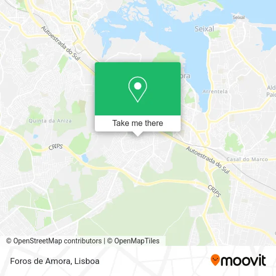 Foros de Amora map