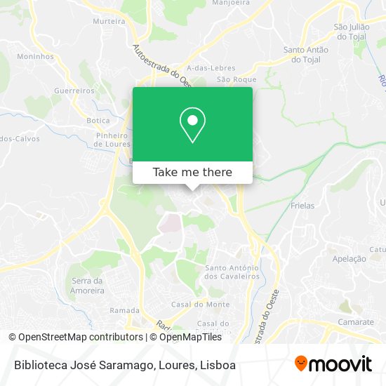Biblioteca José Saramago, Loures map