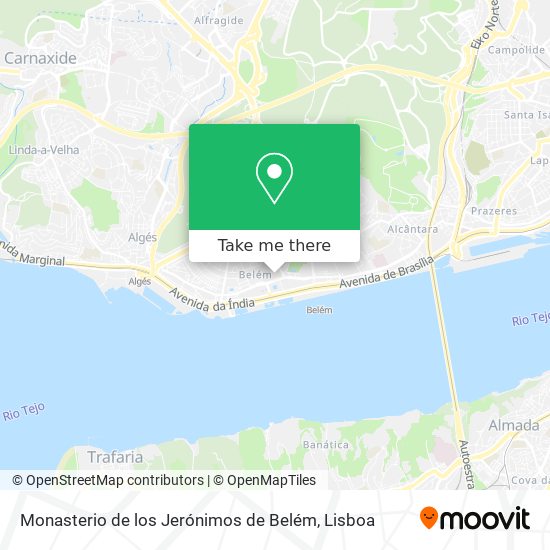 Monasterio de los Jerónimos de Belém map