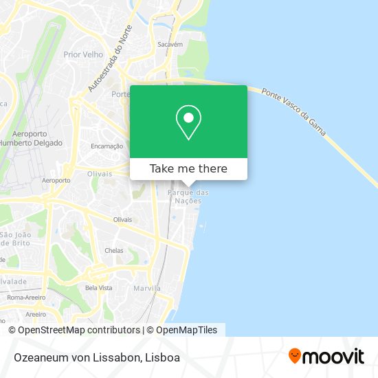 Ozeaneum von Lissabon mapa