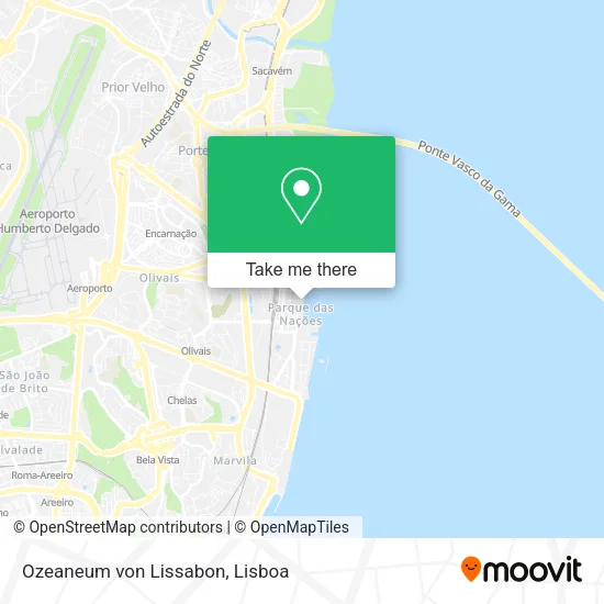Ozeaneum von Lissabon mapa