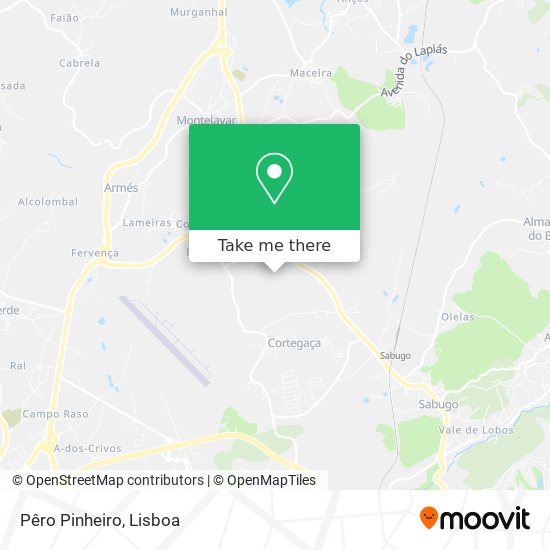 Pêro Pinheiro mapa
