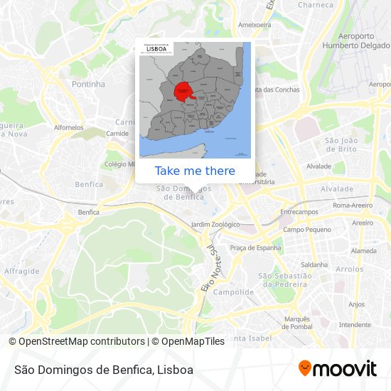 São Domingos de Benfica mapa