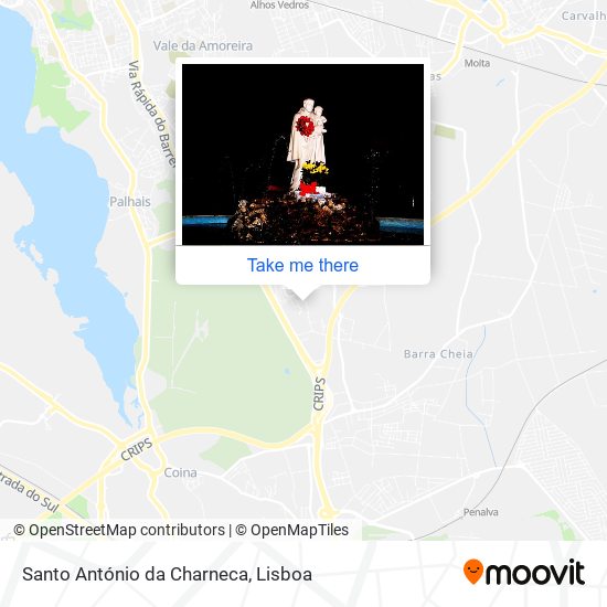 Santo António da Charneca mapa