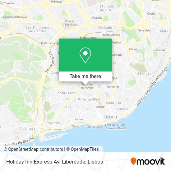 Holiday Inn Express Av. Liberdade map