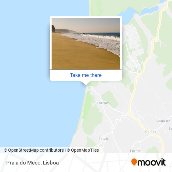 Praia do Meco mapa