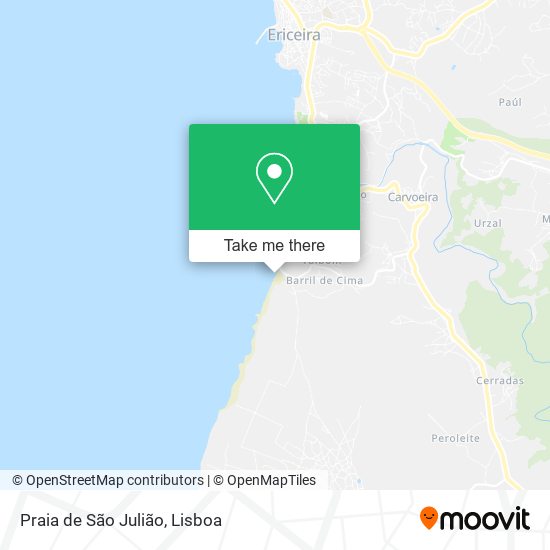 Praia de São Julião map