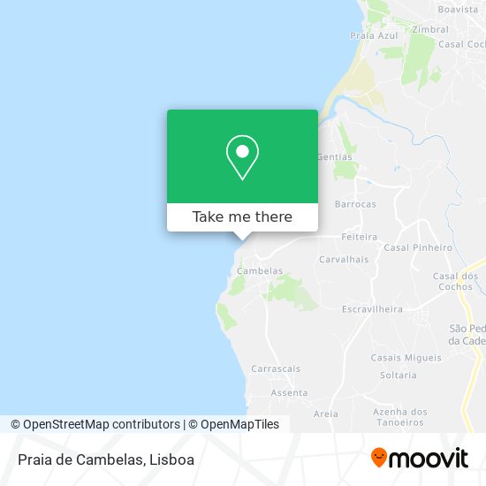 Praia de Cambelas map