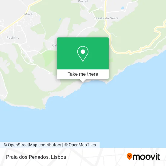 Praia dos Penedos map