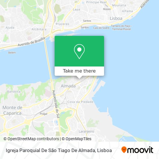 Igreja Paroquial De São Tiago De Almada mapa
