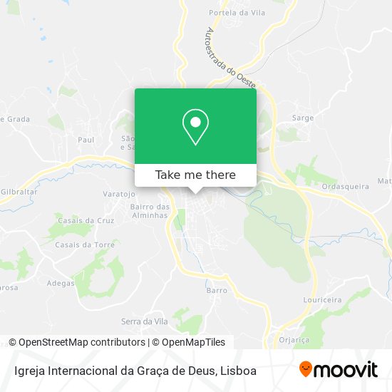 Igreja Internacional da Graça de Deus mapa