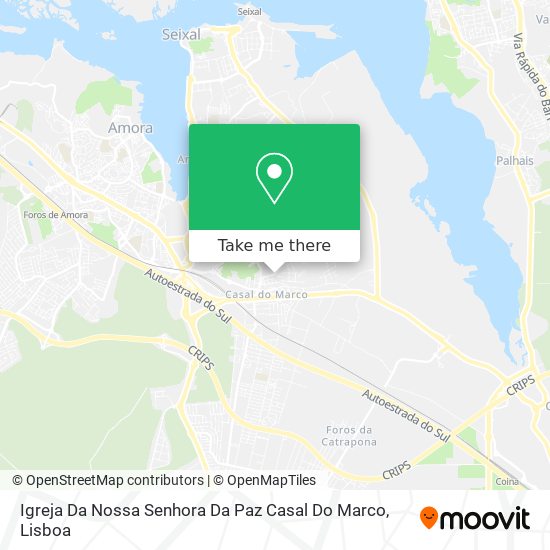 Igreja Da Nossa Senhora Da Paz Casal Do Marco map