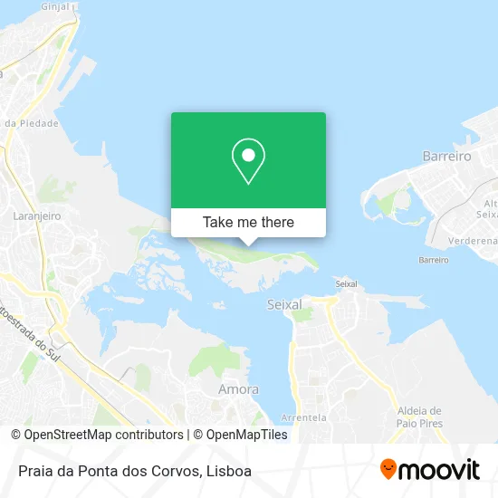 Praia da Ponta dos Corvos map