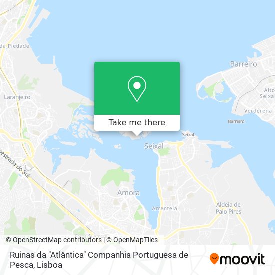 Ruinas da "Atlântica" Companhia Portuguesa de Pesca mapa