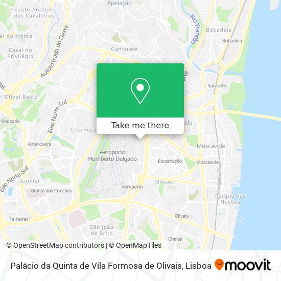 Palácio da Quinta de Vila Formosa de Olivais map