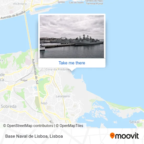 Base Naval de Lisboa map