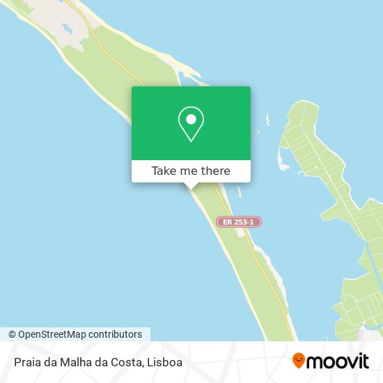 Praia da Malha da Costa map