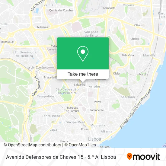 Avenida Defensores de Chaves 15 - 5.º A map