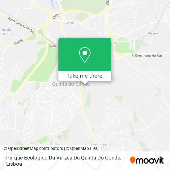 Parque Ecologico Da Varzea Da Quinta Do Conde mapa