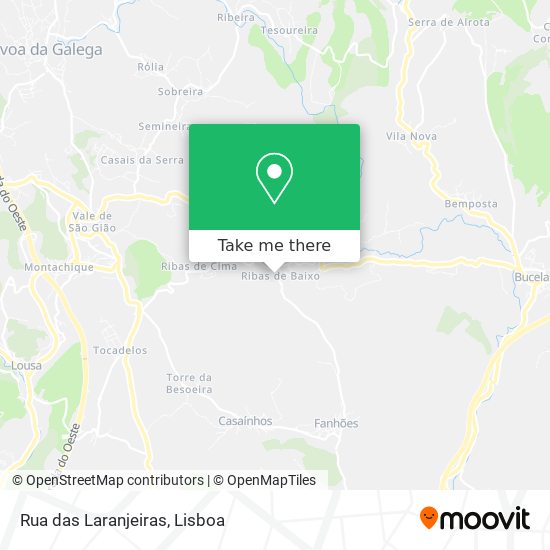 Rua das Laranjeiras mapa