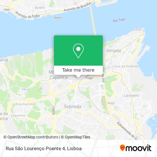 Rua São Lourenço Poente 4 map
