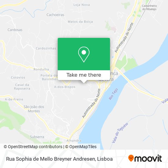 Rua Sophia de Mello Breyner Andresen map