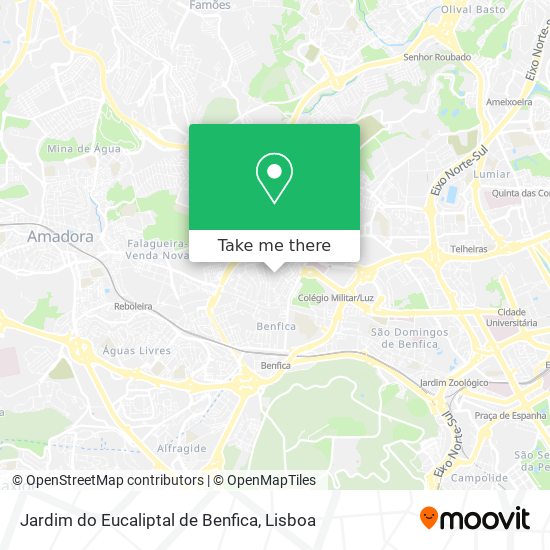Jardim do Eucaliptal de Benfica map