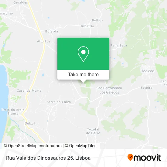 Rua Vale dos Dinossauros 25 map