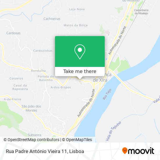 Rua Padre António Vieira 11 mapa
