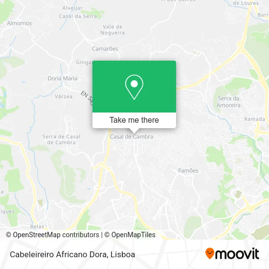 Cabeleireiro Africano Dora map