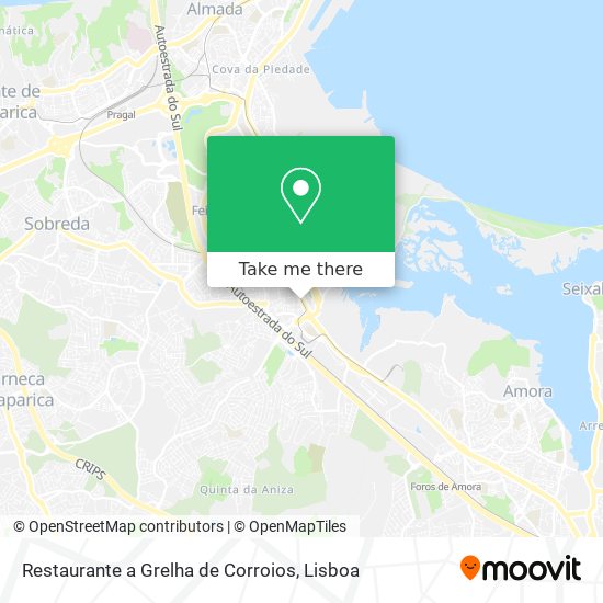 Restaurante a Grelha de Corroios mapa
