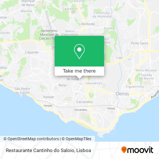 Restaurante Cantinho do Saloio mapa